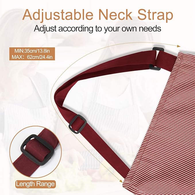 VALOME 2 Pack Kitchen Aprons, Apron - Image 4