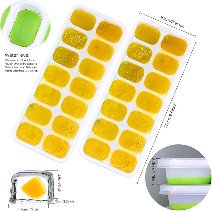 RAIN SPIRIT Ice Cube Trays, 2 Pack Durable Stackable Ice Trays - Image 6