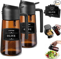 LAKUMIQI 2 in 1 Oil Sprayer for Cooking, 16oz Olive Oil Dispenser Bottle for by LAKUMIQI
