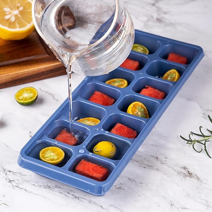 Reusable Flexible Easy Release White Ice Cube Tray, Durable Plastic Stackable - Image 5