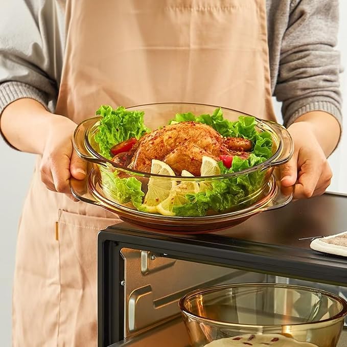 Amber Borosilicate Glass Casserole Dish - Image 5