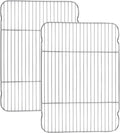 Baking Cooling Rack Set of 2, E-far 16.5"x11.5" Stainless Steel Metal Roasting by E-far