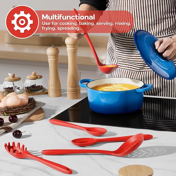 Onader 10 Pieces Cooking Utensils Set, Non Toxic & Heat Resistant - Image 7