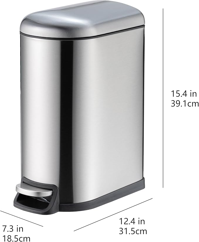 Amazon Basics D-Shaped Small Trash Can - Image 4