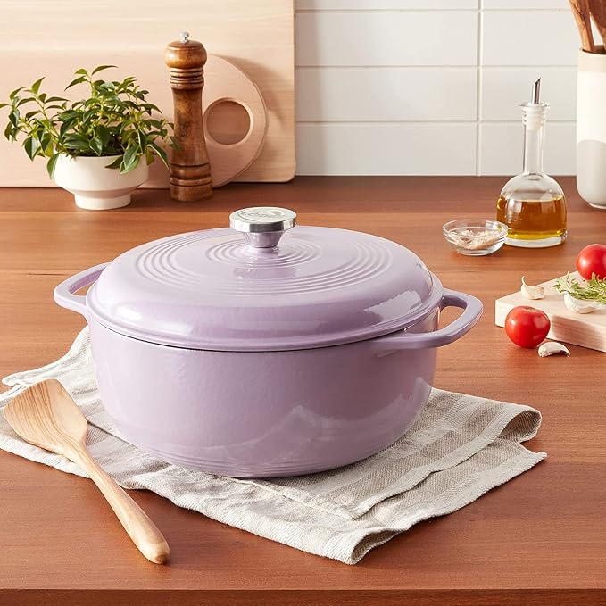 Lodge 7.5 Quart Enameled Cast Iron Oval Dutch Oven - Image 4