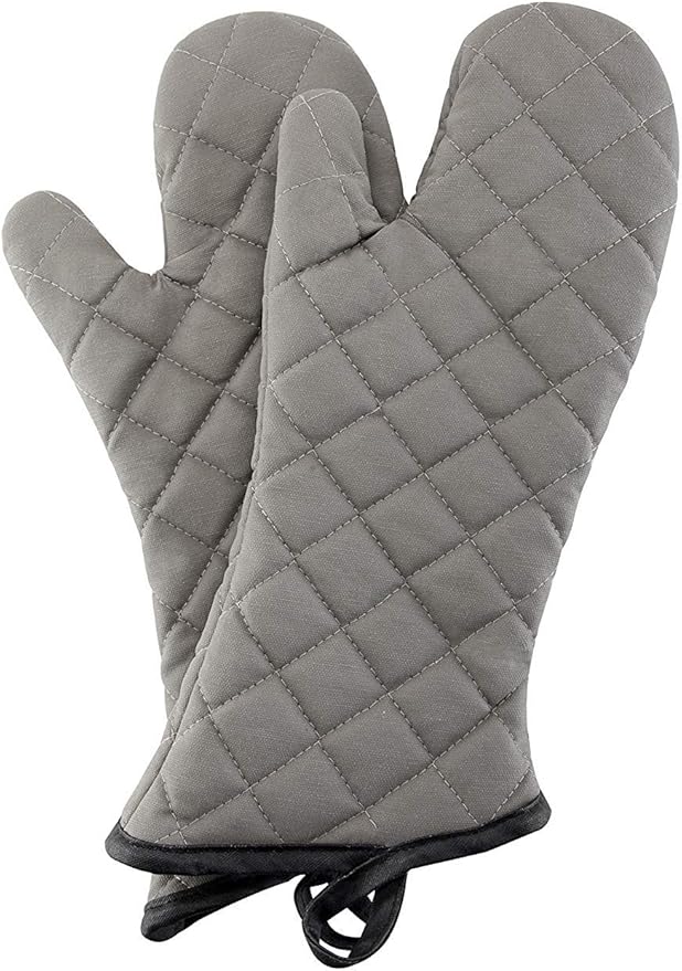 ARCLIBER Oven Mitts 1 Pair of Quilted Terry Cloth Cotton Lining, Extra Long by ARCLIBER