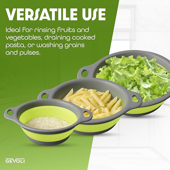 Gevoli 3-Pack Collapsible Colanders - Image 6