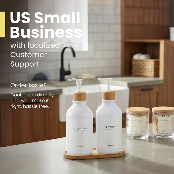 MaisoNovo Soap Dispenser Bathroom Set of 2-16.9 oz Bathroom Soap Dispenser Set - Image 3