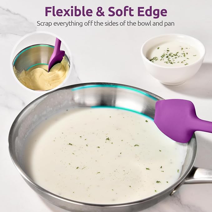 U-Taste Extra-Long 600ºF Heat Resistant Spatula Spoon: 14" Silicone Spoonula - Image 8