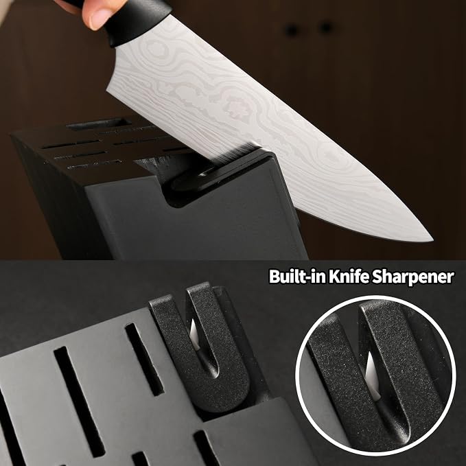 Damascus Pattern 15-Piece Kitchen Knife Set - Image 4
