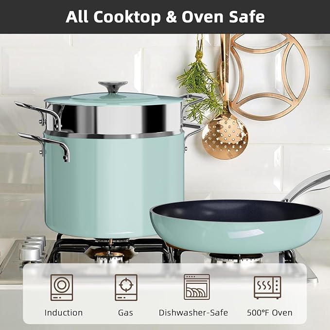 Nuwave Lux 13pc Forged Lightweight Cookware Set PFAS Free, Healthy G10 Duralon - Image 5