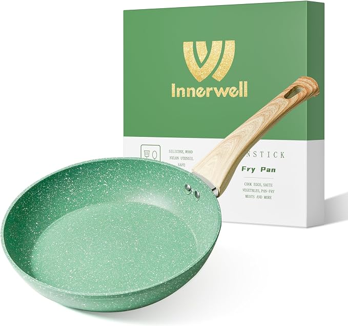 Innerwell Nonstick 9.5 Inch Skillet, PTFE & PFOA Free, Suitable by Innerwell