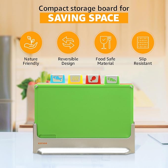 Cutting Board Set: 4-Piece Color-Coded, Perfect kitchen essentials - Image 6