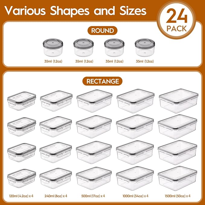48 PCS Food Storage Containers - Image 2