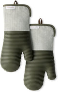 KITCHENAID® Evergreen Design Series Herringbone Ribbed Soft Silicone Oven Mitts by KitchenAid