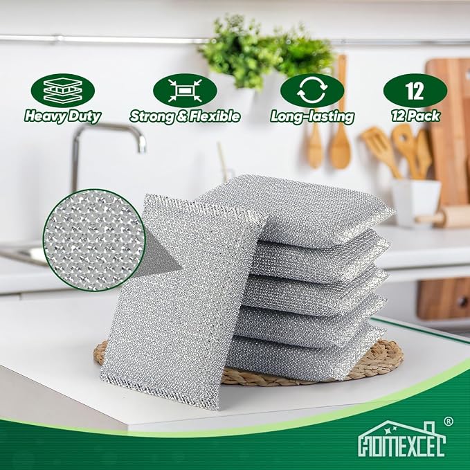 HOMEXCEL All-Purpose Sponge Pads 12PK, Non-Scratch Dish Sponges Safe - Image 5