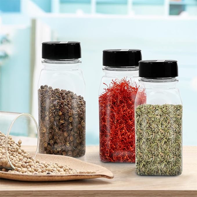 RoyalHouse - 6 Pack 14 Oz Plastic Spice Jars - Image 5