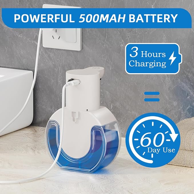Automatic Soap Dispenser Touchless, Liquid Soap Dispenser USB Rechargeable - Image 5