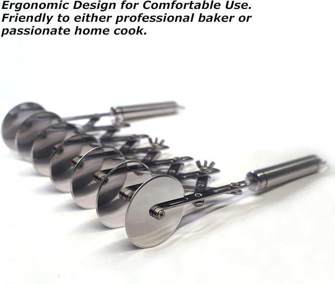Star Brand Pastry Cutter with Grinder Spaghetti Dough Roller Knife Stainless - Image 3