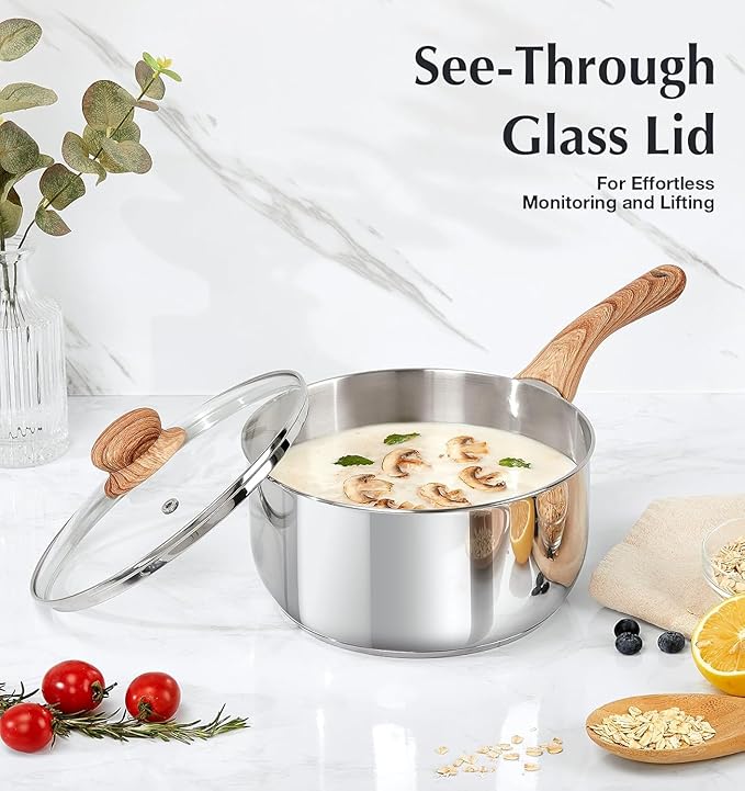 KOCH SYSTEME CS Stainless Steel Saucepan, 1 Quart Saucepan - Image 4
