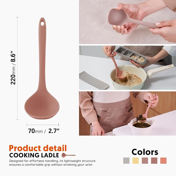 Platinum Silicone Cooking Ladle - Image 2