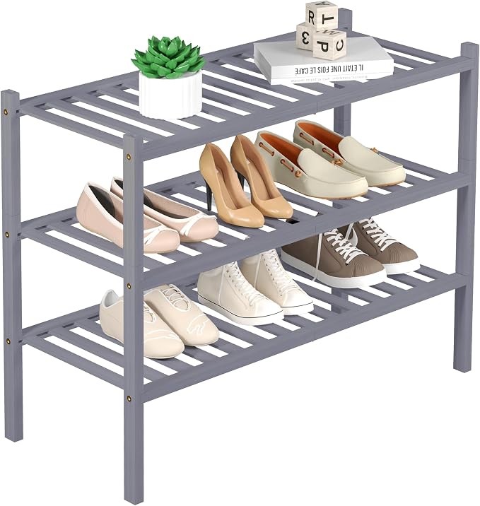 ROMGUAR CRAFT 3 Tier Bamboo Shoe Rack by ROMGUAR+CRAFT