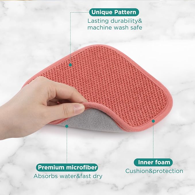 GeeRic Microfiber Dish Drying Mat, Super Absorbent Kitchen Dish Drying Pad - Image 3