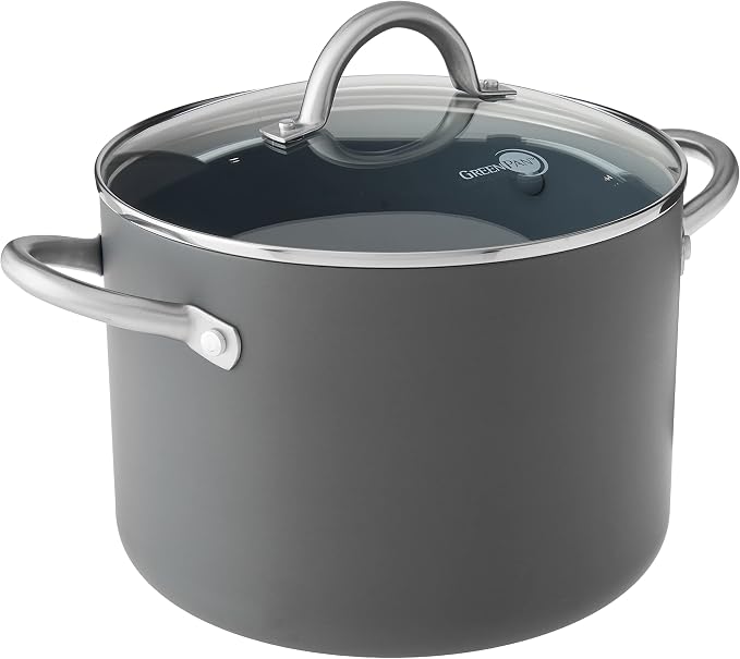 GreenPan Lima Hard Anodized Healthy Ceramic Nonstick 8QT Stock Pot by GreenPan