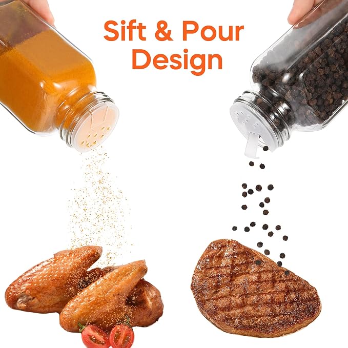 16 Pack 6 oz Glass Spice Jars - Image 5