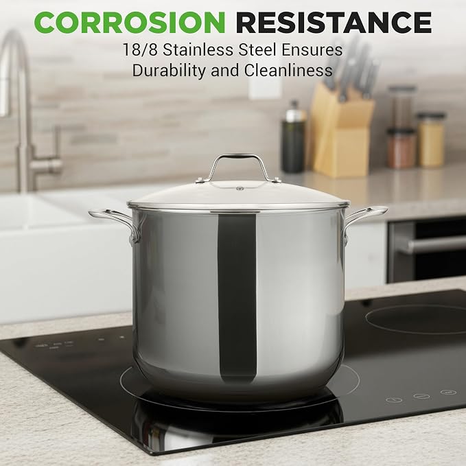 NutriChef 12 Quart Stainless Steel Stock Pot - Image 6