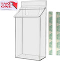 Outdoor Brochure Box with Lid Clear Acrylic Wall Mount Outside Bin Holds 4" x by MarketingHolders