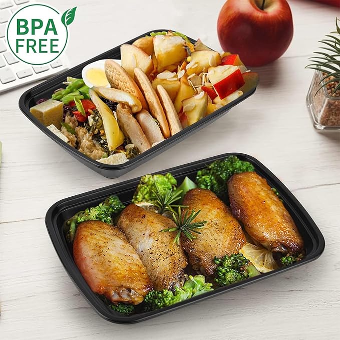 50-Pack Meal Prep Containers, 26 OZ Microwavable Reusable Food Containers - Image 7