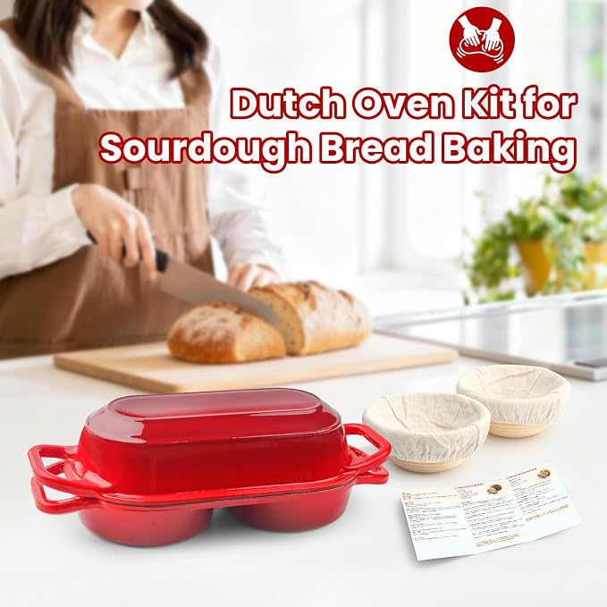 YONILL Mini Double Dutch Oven for Sourdough Bread Baking - Image 7