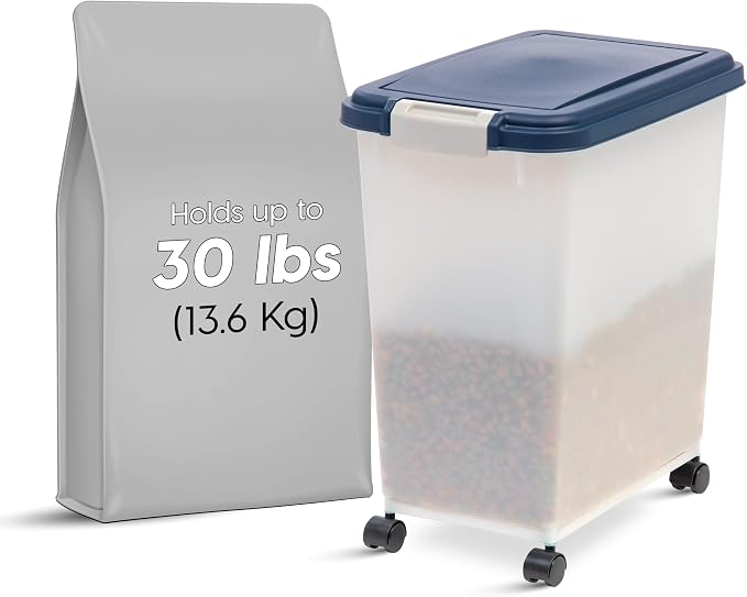 IRIS USA Airtight Dog Food Storage Container, Attachable Wheels, - Image 2