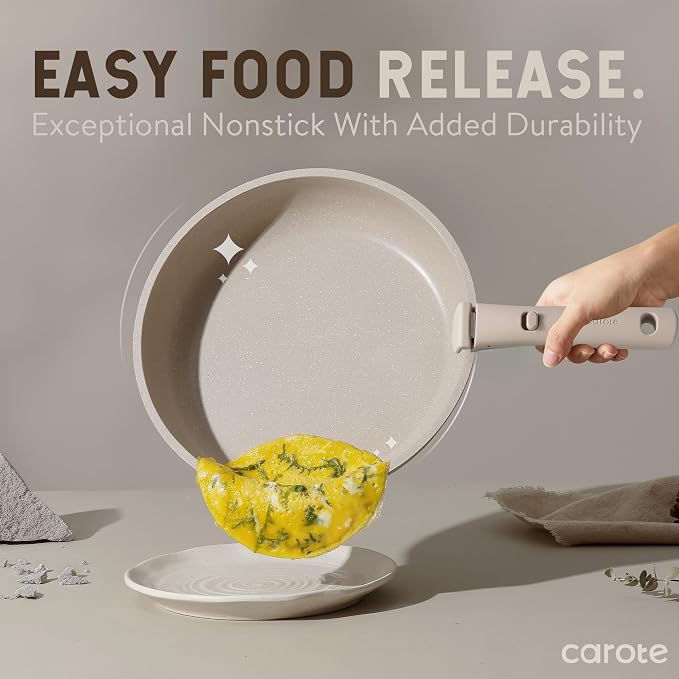 CAROTE 19pcs Pots and Pans Set Non Stick, Nonstick Cookware Set Detachable - Image 3