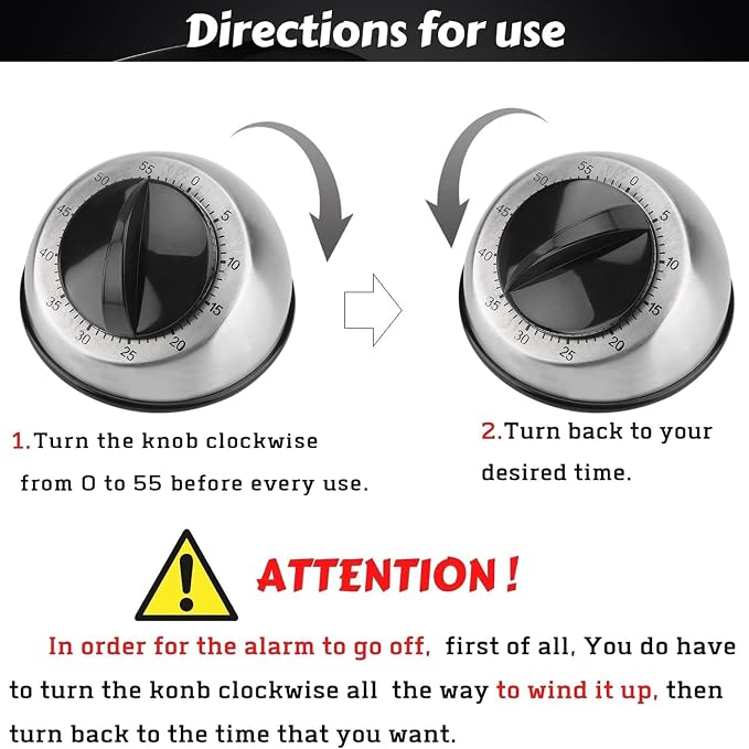 Kitchen Timer for Cooking, Chef Cooking Magnetic Timer - Image 7