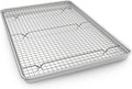Half Sheet Pans with Rack Set, 18 Inch Commercial Quality Baking Sheet Pan Set by EWFEN