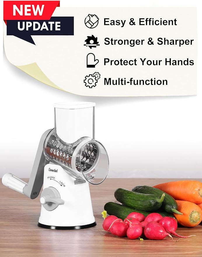 Geedel Rotary Cheese Grater Cheese Shredder - Image 5