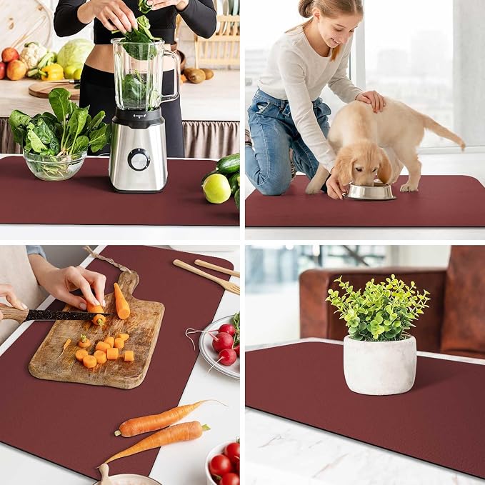 WISELIFE Dish Drying Mat Super Absorbent Drying Mat Large Dish Drying Mats - Image 6