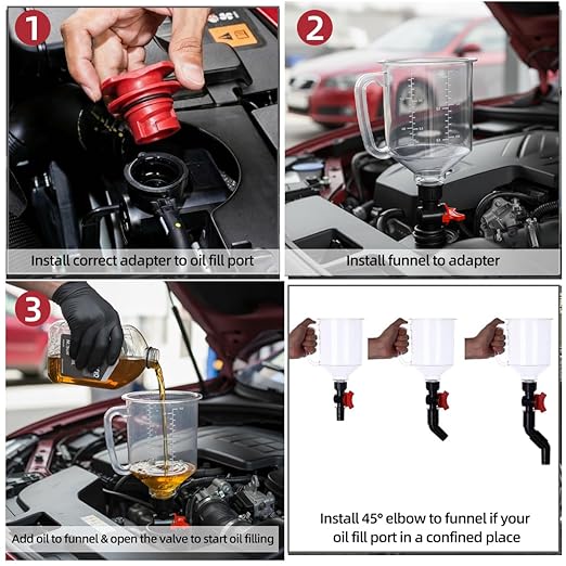 STONESTAR Engine Oil Funnel Kit, 18-Piece No Spill Oil Funnel Set - Image 7