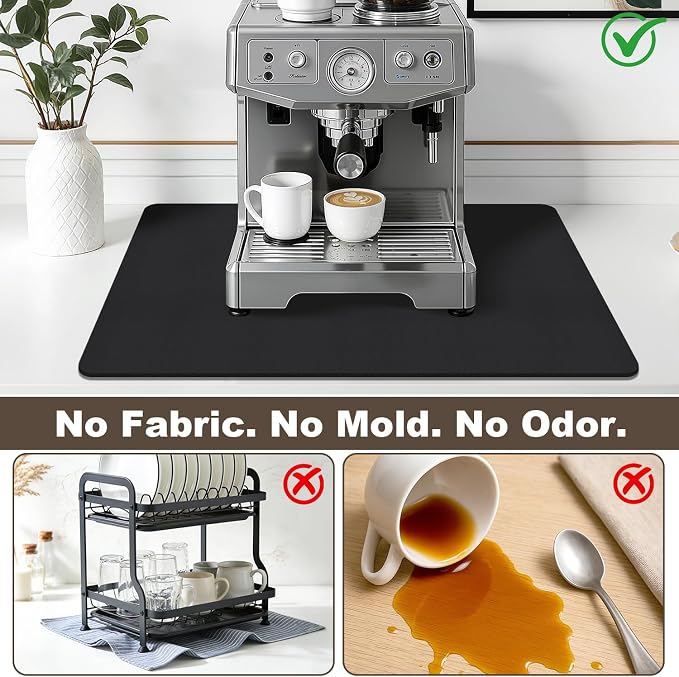 Coffee Mat, Absorbent Dish Drying Mat - Image 2