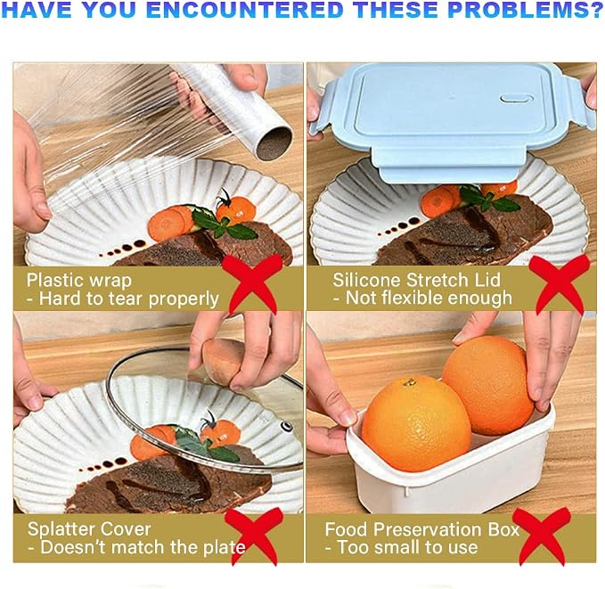 200PCS Plastic Elastic Bowl Covers Reusable, Food Storage Covers - Image 2