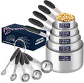 HOTEC 10-PACK Measuring Cups and Spoons Set, Kitchen Gadagets Cooking Baking by Hotec
