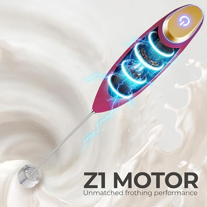 Zulay Kitchen Patented Tornado Triple Whisk Milk Frother - Image 7