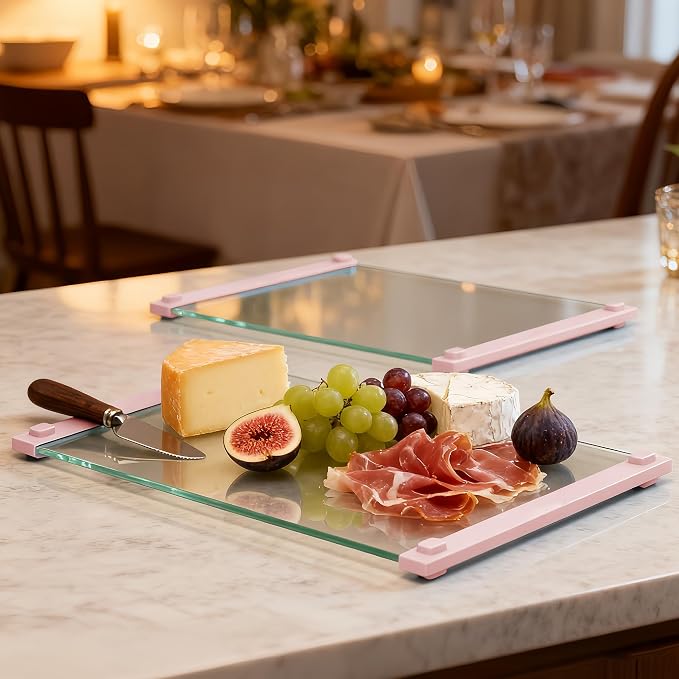 2PCS Glass Cutting Board with Silicone Grip, 80% Stronger Shatter Resistance - Image 3