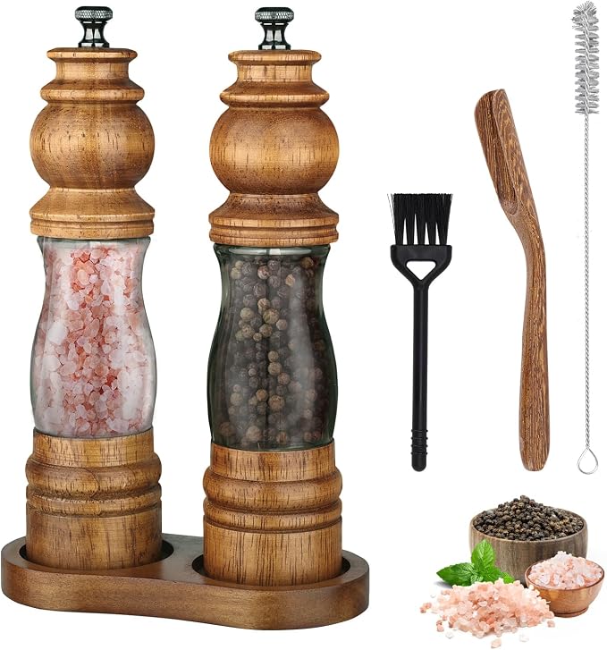 Wooden Salt and Pepper Grinder Set by MakingLifeFunforCool