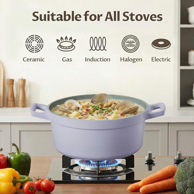 BEZIA 5.7 Quart Nonstick Ceramic Stock Pot - Image 9