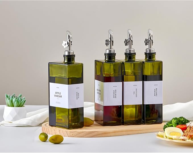 Olive Oil Dispenser Bottle for Kitchen, 16.9oz /500ml Cooking Vinegar Dispenser - Image 3