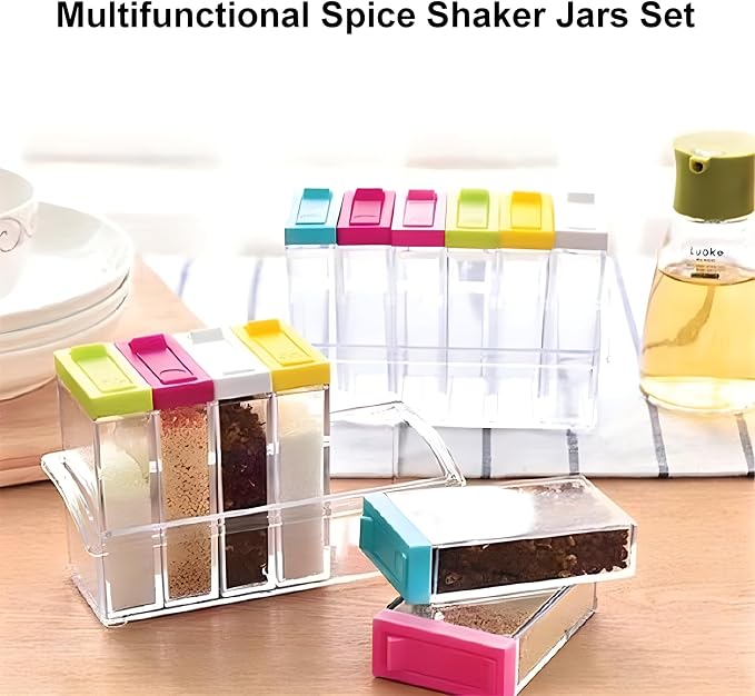12 PCS Colorful Spice Shaker Jars, Salt and Pepper Shakers Set, Seasoning - Image 9