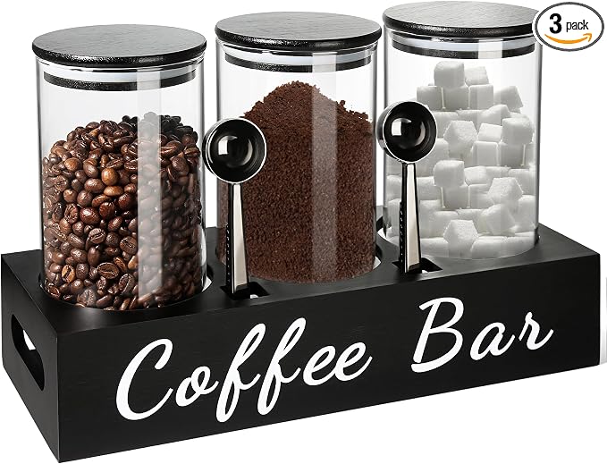 gmisun Coffee Tea Sugar Container Set, Canisters Jars by GMISUN